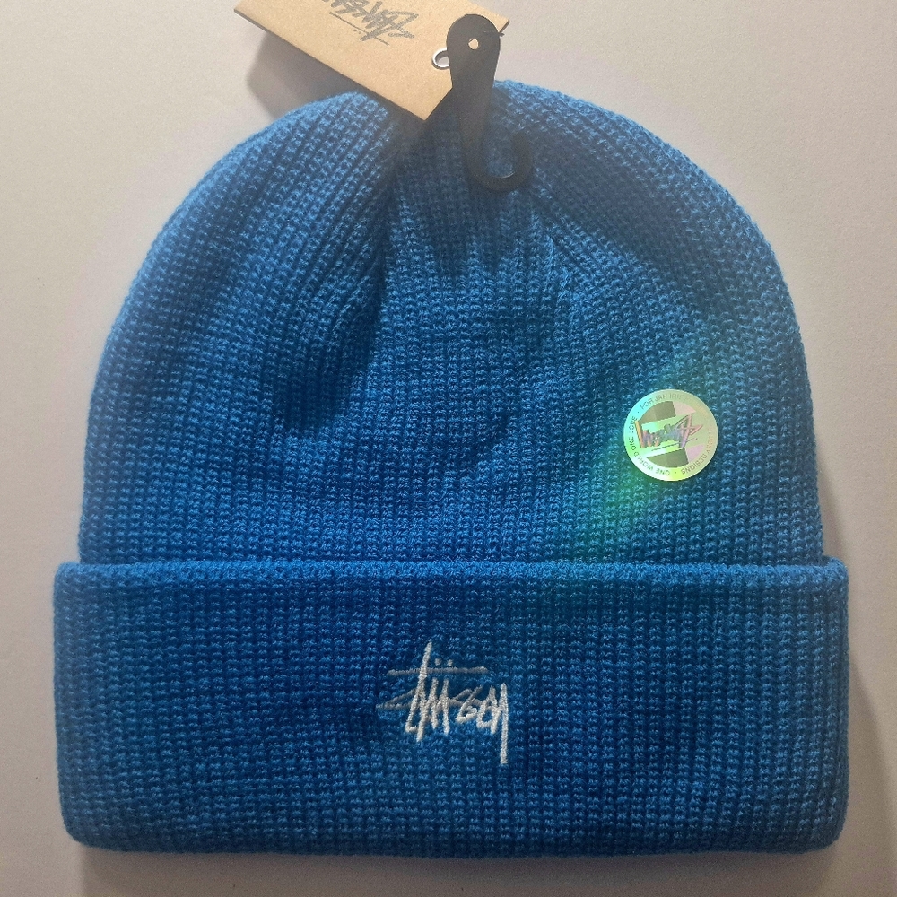 UNISEX Stussy Acua Sky Blue Beanie Hat Cap NEW NWT 🔥